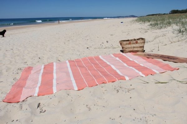 Beach towel at the beach
